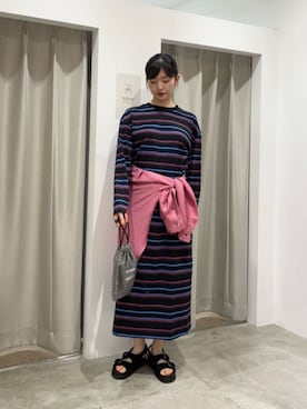 「ベーシック/トラッド」｜「アイテム（ワンピース/ドレス）」を使った、WATANEBEさん（レディース・164cm）の秋コーディネート