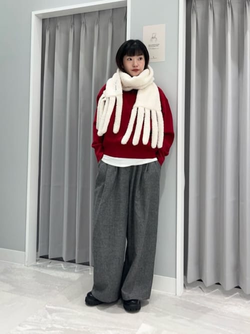 その他 chunta32510W1 セール】＜CITEN＞ウールミックス3タックイージーワイドパンツ