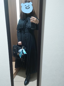 「axes femme（アクシーズファム）のアイテム（アクセサリー）」を使った、綾乃さん（レディース・150cm）の秋コーディネート