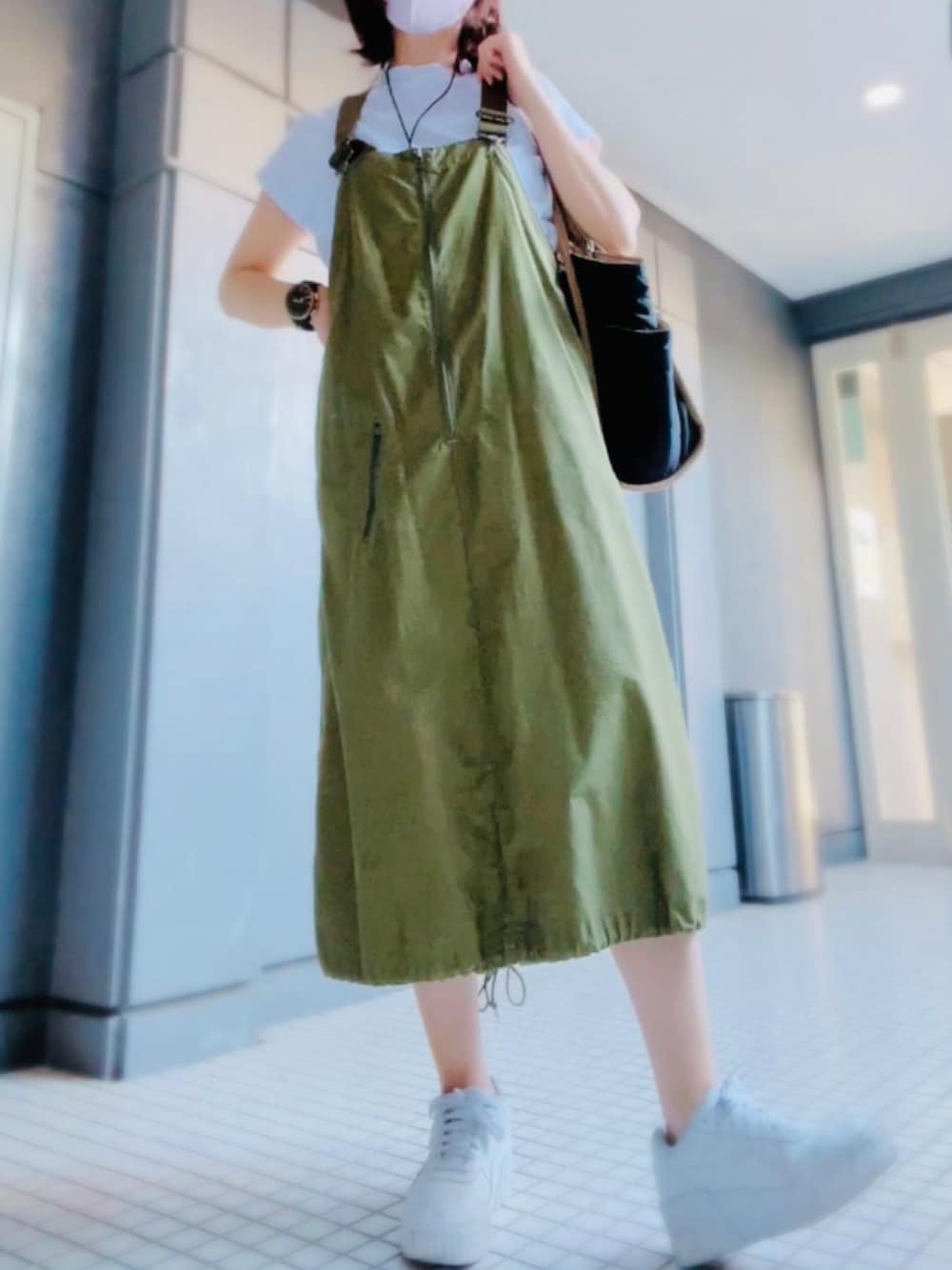 Lee（リー）の「ミリタリーオーバーオール スカート（サロペット