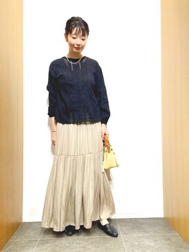 北川朋佳/Kitagawa Tomokaさん（レディース・166cm）の夏コーディネート