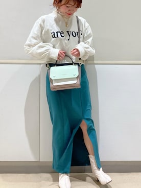 「& chouette（アンドシュエット）のアイテム（ショルダーバッグ）」を使った、yosshiii0725さん（レディース・154cm）の冬コーディネート