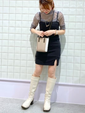 「& chouette（アンドシュエット）のアイテム（ショルダーバッグ）」を使った、yosshiii0725さん（レディース・154cm）の春コーディネート