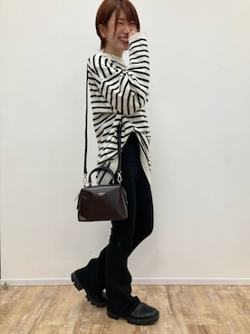 「& chouette（アンドシュエット）のアイテム（ショルダーバッグ）」を使った、yosshiii0725さん（レディース・154cm）の秋コーディネート