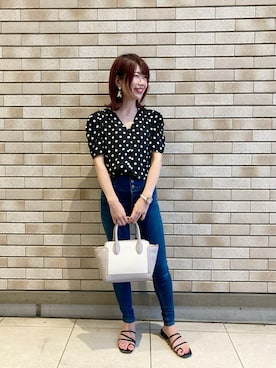 「& chouette（アンドシュエット）のアイテム（ハンドバッグ）」を使った、yosshiii0725さん（レディース・154cm）の夏コーディネート