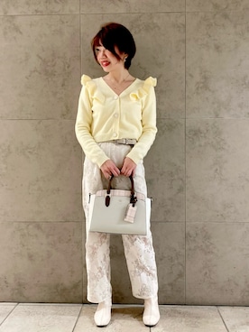 「& chouette（アンドシュエット）のアイテム（トートバッグ）」を使った、yosshiii0725さん（レディース・154cm）の冬コーディネート