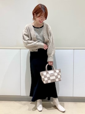 「& chouette（アンドシュエット）のアイテム（トートバッグ）」を使った、yosshiii0725さん（レディース・154cm）の冬コーディネート
