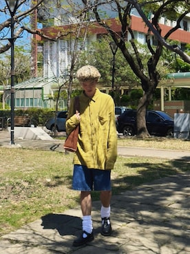 「NET（ネット）のアイテム」を使った、Hsuanさん（メンズ・174cm）の春コーディネート