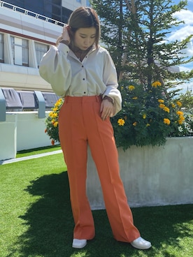 「AS KNOW AS PINKY（アズノゥアズピンキー）のアイテム」を使った、amika .さん（レディース・151cm）の秋コーディネート