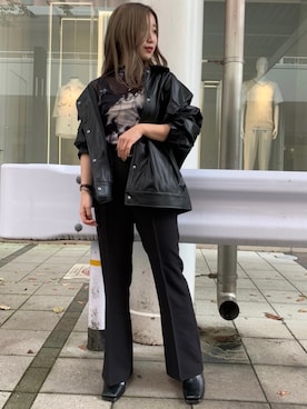 「AS KNOW AS PINKY（アズノゥアズピンキー）のアイテム」を使った、amika .さん（レディース・151cm）の秋コーディネート