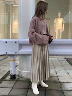 「AS KNOW AS PINKY（アズノゥアズピンキー）のアイテム」を使った、amika .さん（レディース・151cm）の秋コーディネート