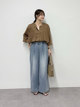 「PUAL CE CIN（ピュアルセシン）のアイテム」を使った、chiii0218さん（レディース・157cm）の夏コーディネート