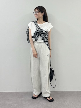 「PUAL CE CIN（ピュアルセシン）のアイテム」を使った、chiii0218さん（レディース・157cm）の夏コーディネート