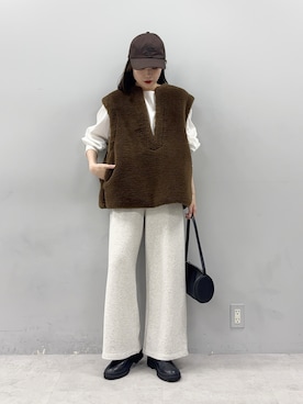 「アイテム（キャップ）」を使った、chiii0218さん（レディース・157cm）の秋コーディネート