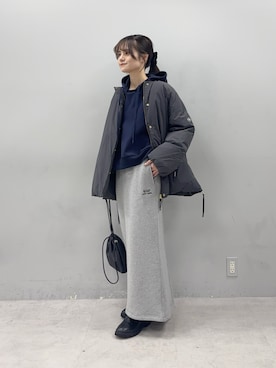 「アイテム（パーカー）」を使った、chiii0218さん（レディース・157cm）の冬コーディネート