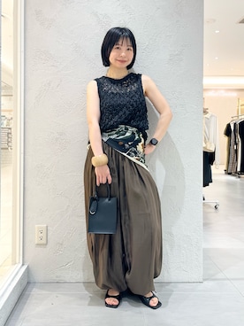「KBF（ケイビーエフ）のアイテム（アクセサリー）」を使った、asanoさん（レディース・157cm）の夏コーディネート