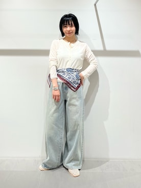 「KBF（ケイビーエフ）のアイテム（シューズ）」を使った、asanoさん（レディース・157cm）の春コーディネート