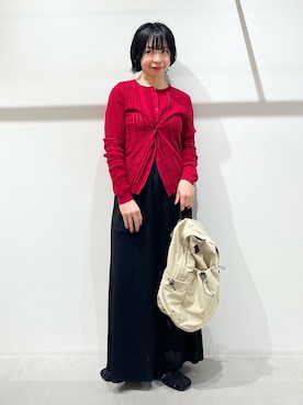 「KBF（ケイビーエフ）のアイテム（バッグ）」を使った、asanoさん（レディース・157cm）の春コーディネート