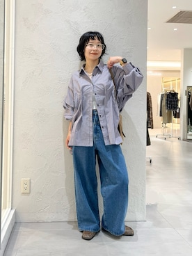 「KBF（ケイビーエフ）のアイテム（パンツ）」を使った、asanoさん（レディース・157cm）の夏コーディネート