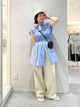 「KBF（ケイビーエフ）のアイテム（帽子）」を使った、asanoさん（レディース・157cm）の夏コーディネート