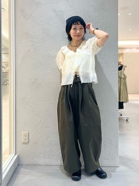 「KBF（ケイビーエフ）のアイテム（帽子）」を使った、asanoさん（レディース・157cm）の夏コーディネート