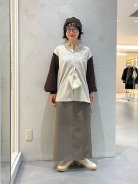 「KBF（ケイビーエフ）のアイテム（帽子）」を使った、asanoさん（レディース・157cm）の秋コーディネート