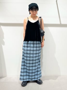「アイテム（イヤリング）」を使った、asanoさん（レディース・157cm）の夏コーディネート