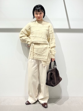 「LAATO（ラート）のアイテム」を使った、asanoさん（レディース・157cm）の冬コーディネート