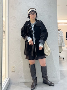「KBF（ケイビーエフ）のアイテム（帽子）」を使った、asanoさん（レディース・157cm）の秋コーディネート