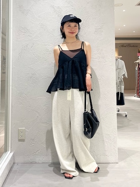 「KBF（ケイビーエフ）のアイテム（帽子）」を使った、asanoさん（レディース・157cm）の夏コーディネート