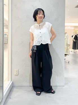 「KBF（ケイビーエフ）のアイテム（パンツ）」を使った、asanoさん（レディース・157cm）の夏コーディネート