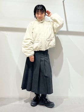 「アイテム（その他アウター）」を使った、asanoさん（レディース・157cm）の秋コーディネート