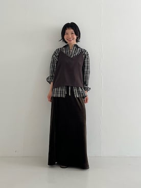 「KBF（ケイビーエフ）のアイテム（アクセサリー）」を使った、asanoさん（レディース・157cm）の夏コーディネート