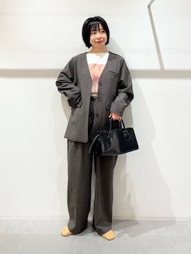 「KBF（ケイビーエフ）のアイテム（ジャケット/アウター）」を使った、asanoさん（レディース・157cm）の春コーディネート