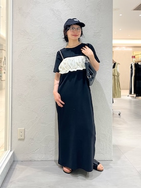 「KBF（ケイビーエフ）のアイテム（帽子）」を使った、asanoさん（レディース・157cm）の夏コーディネート