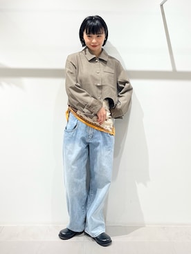 「アイテム（バンダナ/スカーフ）」を使った、asanoさん（レディース・157cm）の秋コーディネート