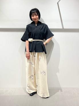 「アイテム（アクセサリー）」を使った、asanoさん（レディース・157cm）の春コーディネート