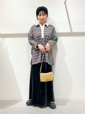 「アイテム（アクセサリー）」を使った、asanoさん（レディース・157cm）の秋コーディネート