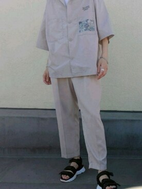 「Avanti（アヴァンティ）のアイテム」を使った、かわアツ(脱もやし)さん（メンズ・180cm）の夏コーディネート