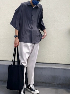 「THE MASK（マスク）のアイテム」を使った、かわアツ(脱もやし)さん（メンズ・181cm）の夏コーディネート