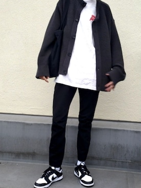 「ダンク」｜「アイテム（その他アウター）」を使った、かわアツ(脱もやし)さん（メンズ・181cm）の秋コーディネート