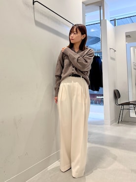 「アイテム（ベルト）」を使った、miiihoさん（レディース・152cm）の秋コーディネート