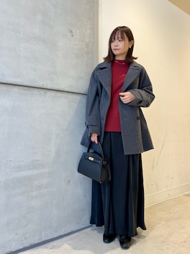 「アイテム（ピーコート）」を使った、miiihoさん（レディース・151cm）の秋コーディネート