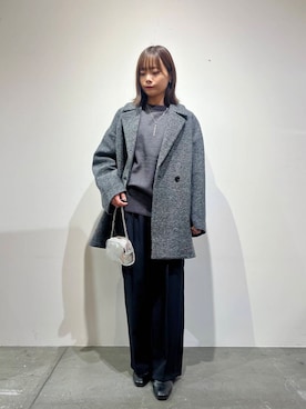 FORK&SPOON スライバーニットコートを使った人気ファッション