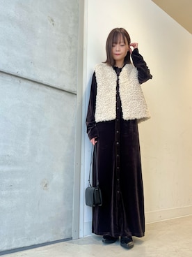 「アイテム（ベスト）」を使った、miiihoさん（レディース・151cm）の秋コーディネート