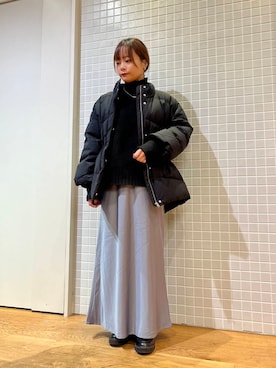 「URBAN RESEARCH DOORS（アーバンリサーチドアーズ）のタートルネックニット（ニット/セーター）」を使った、miiihoさん（レディース・151cm）の冬コーディネート