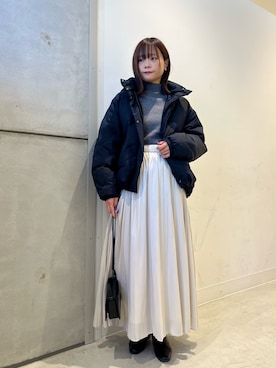 「アイテム（ダウンジャケット/コート）」を使った、miiihoさん（レディース・152cm）の秋コーディネート