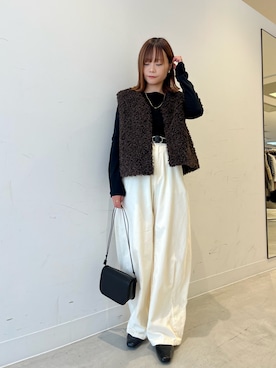 「アイテム（ベスト）」を使った、miiihoさん（レディース・151cm）の秋コーディネート