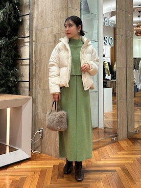 「URBAN RESEARCH ROSSO WOMEN（アーバンリサーチ　ロッソ）のアイテム（ダウンジャケット/コート）」を使った、takaokaさん（レディース・158cm）の冬コーディネート