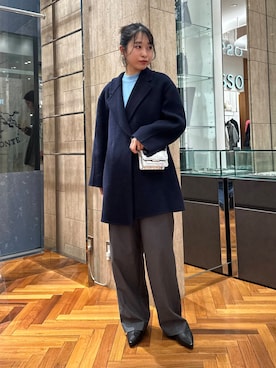 「アイテム（チェスターコート）」を使った、takaokaさん（レディース・158cm）の秋コーディネート